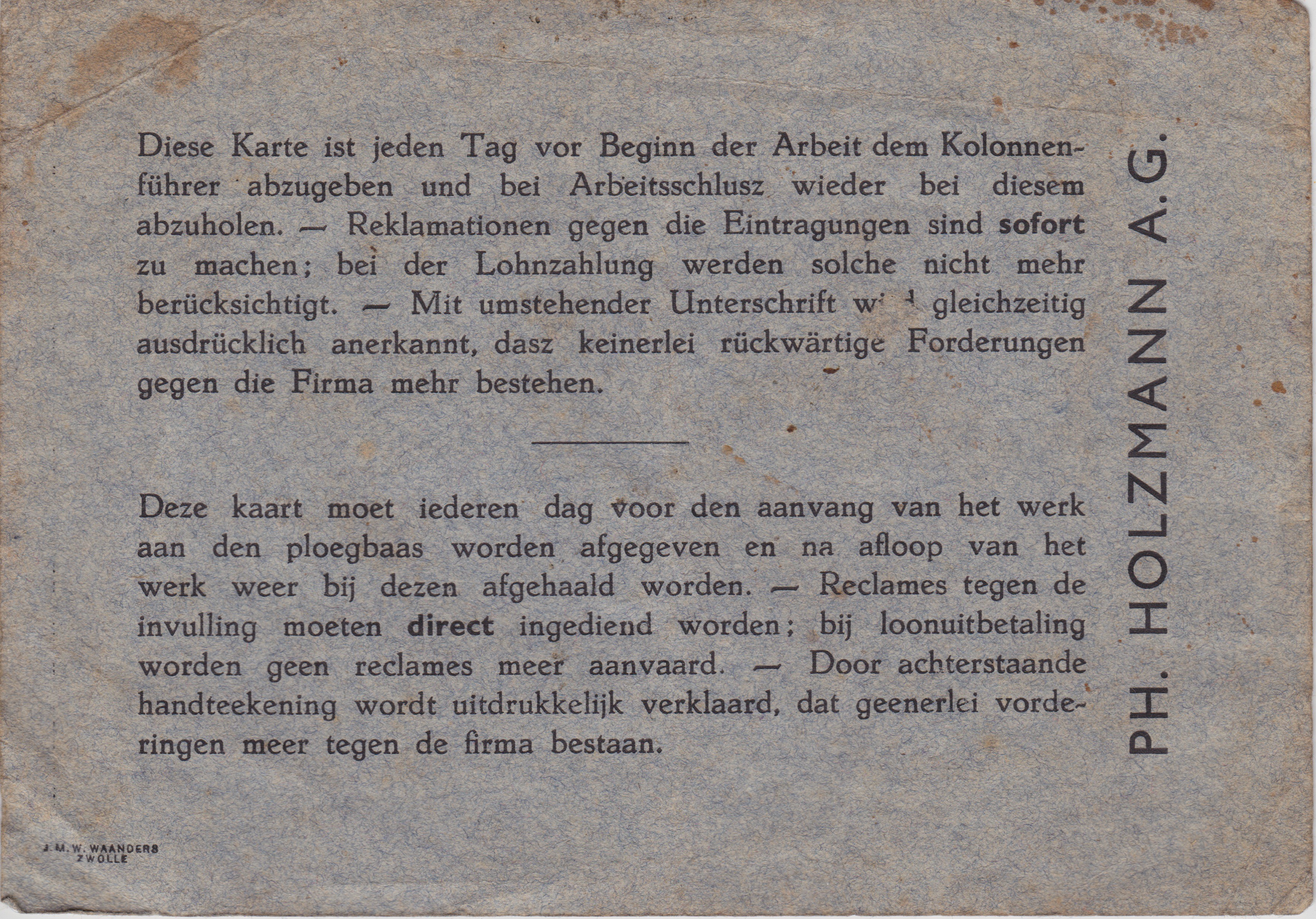 Stundenkarte achter